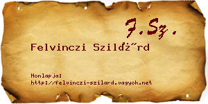 Felvinczi Szilárd névjegykártya