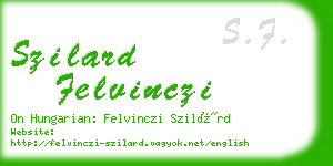 szilard felvinczi business card